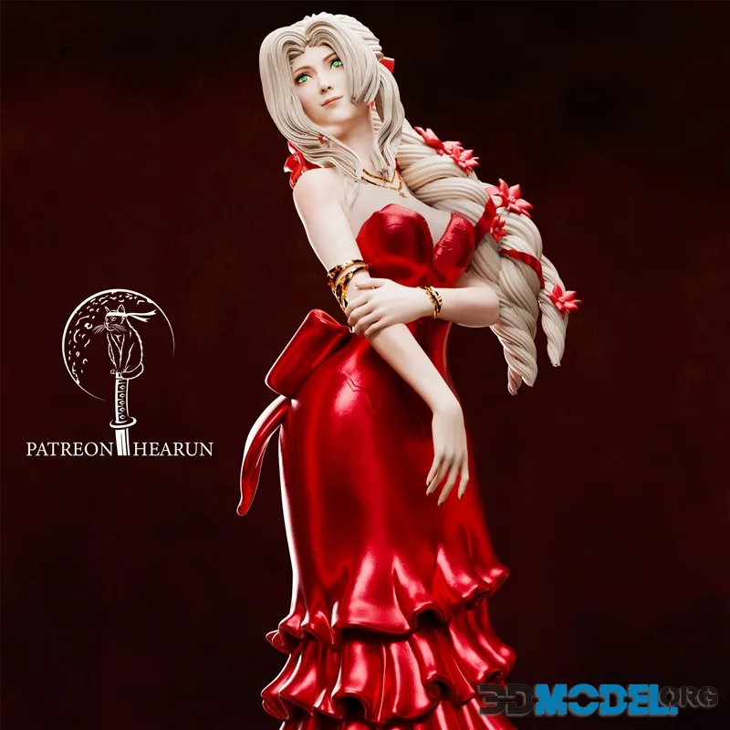 Hearun - Aerith Gainsborough Final Fantasy SFW – Printable