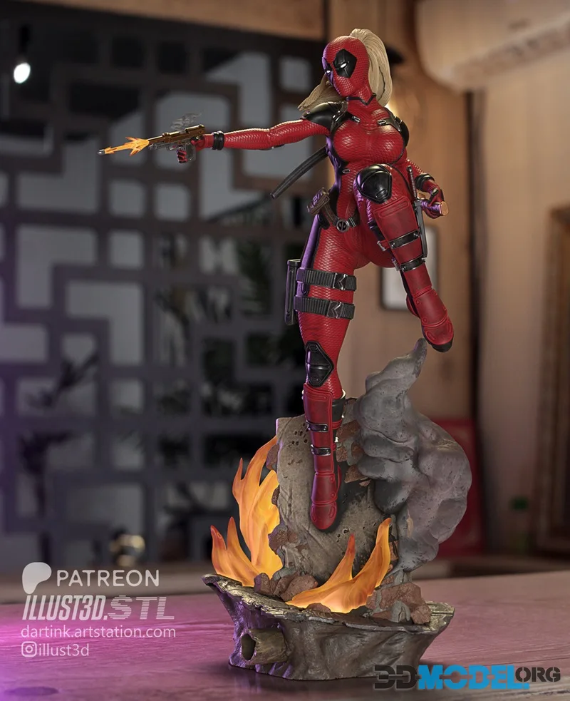 illust3d - Lady Deadpool – Printable