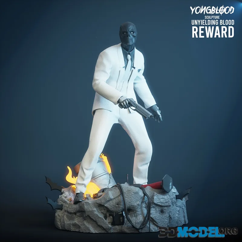 Yongblood Sculpture - Blackmask – Printable