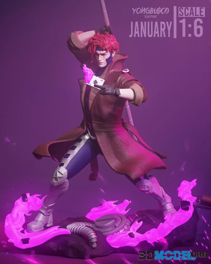 Yongblood Sculpture - Gambit – Printable