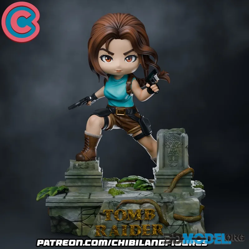 Chibi Land Figures - Tomb Raider - Lara Croft – Printable