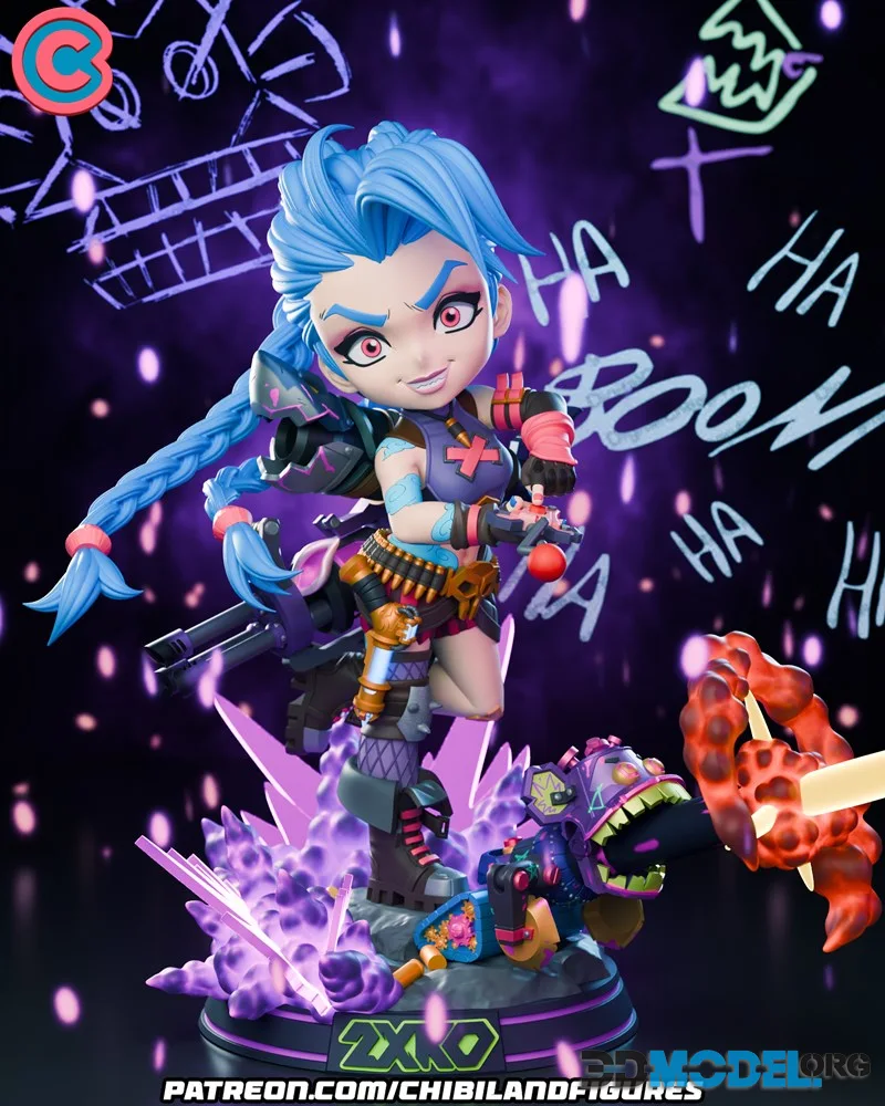Chibi Land Figures - Jinx  Chibi – Printable