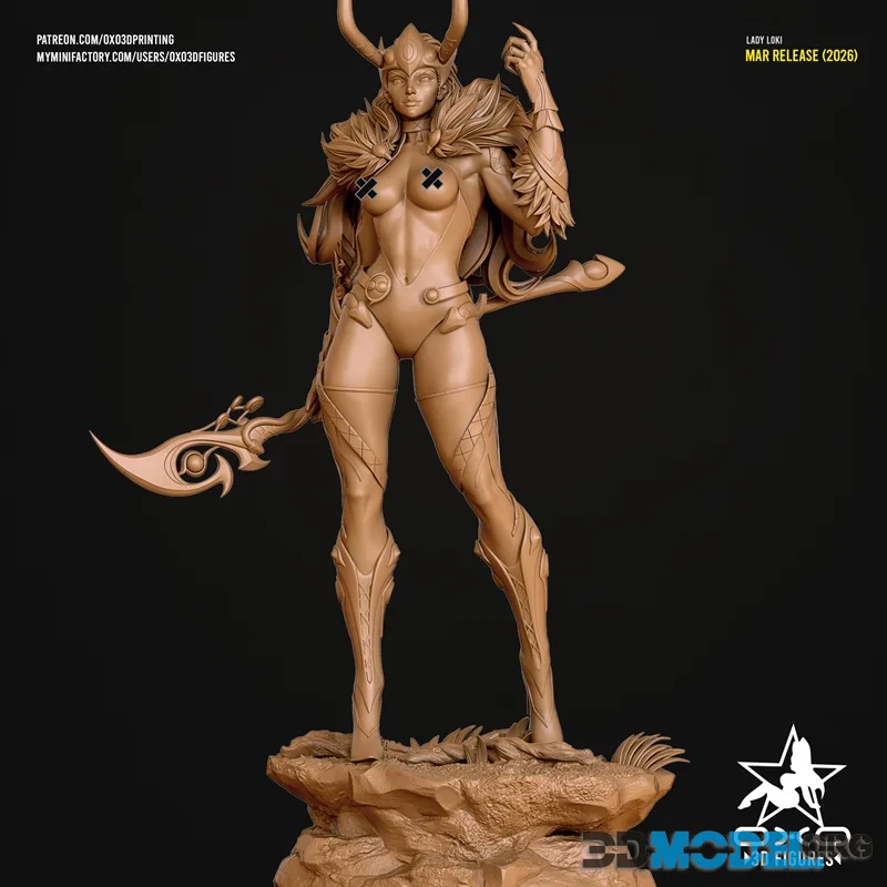 OXO3D Figures - Lady Loki Rivals NSFW Version – Printable