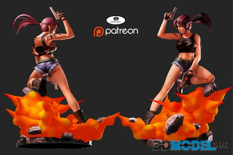 Anime Girls - Revy – Printable