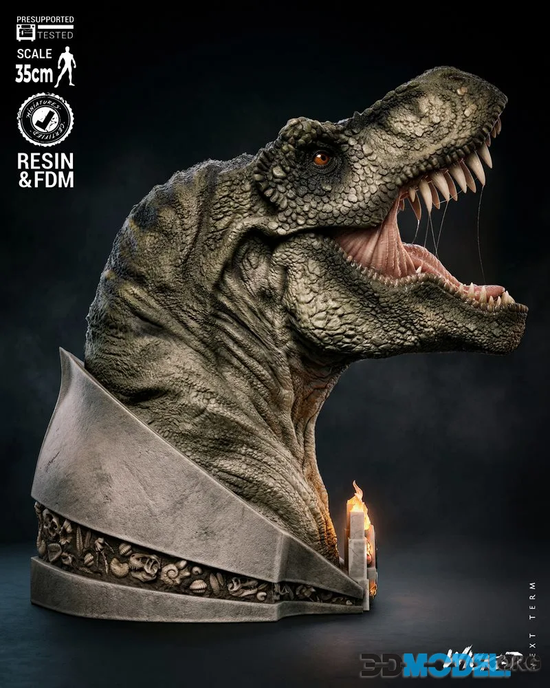 Wicked - T-Rex Bust – Printable