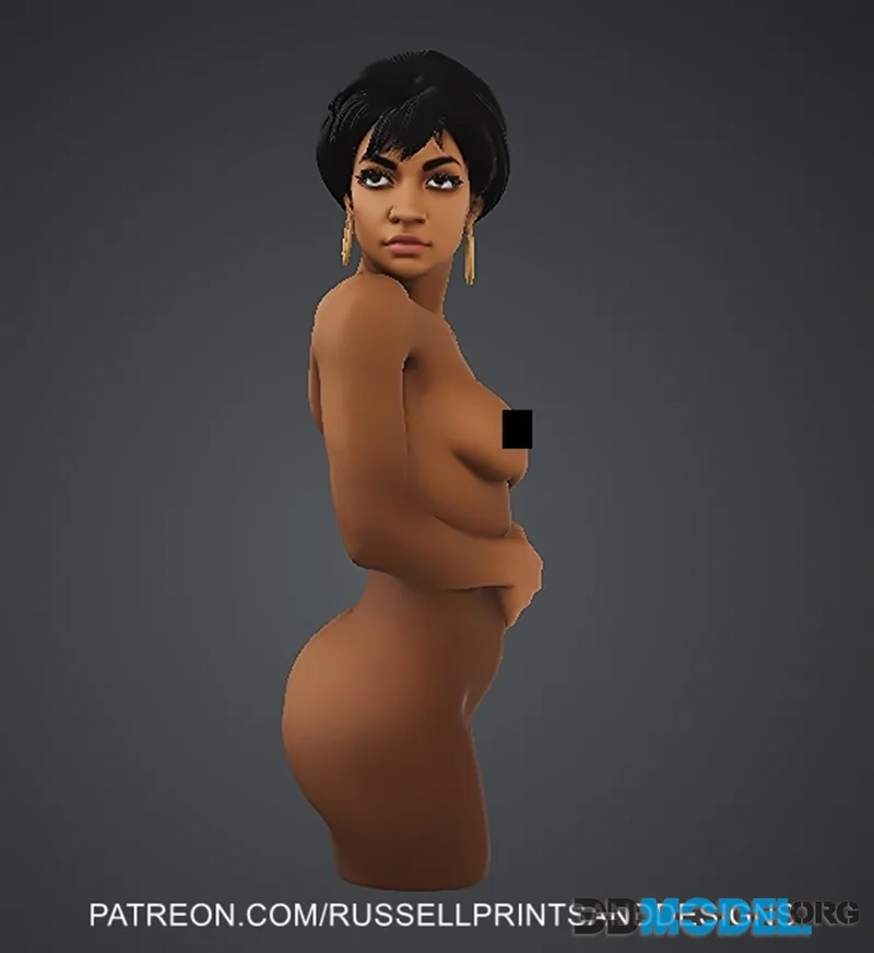 Uhura TOS Nude Bust – Printable