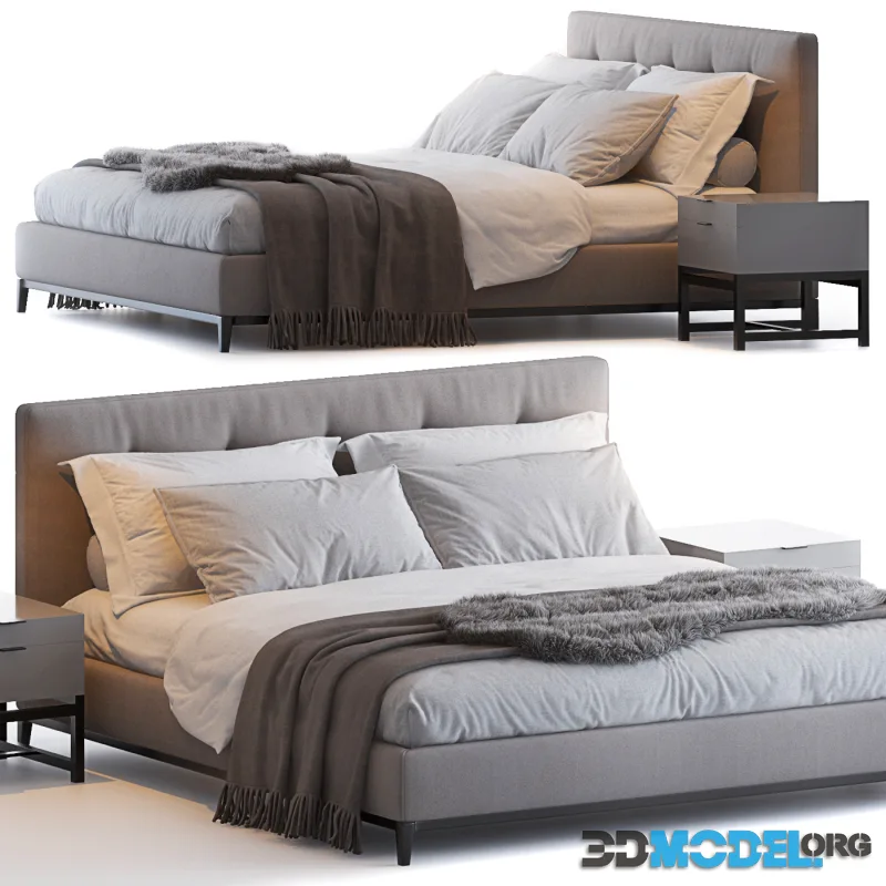 ANDERSEN BED BY MINOTTI with bedside table