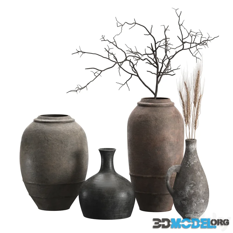 Artisan Rustic Vases set 2