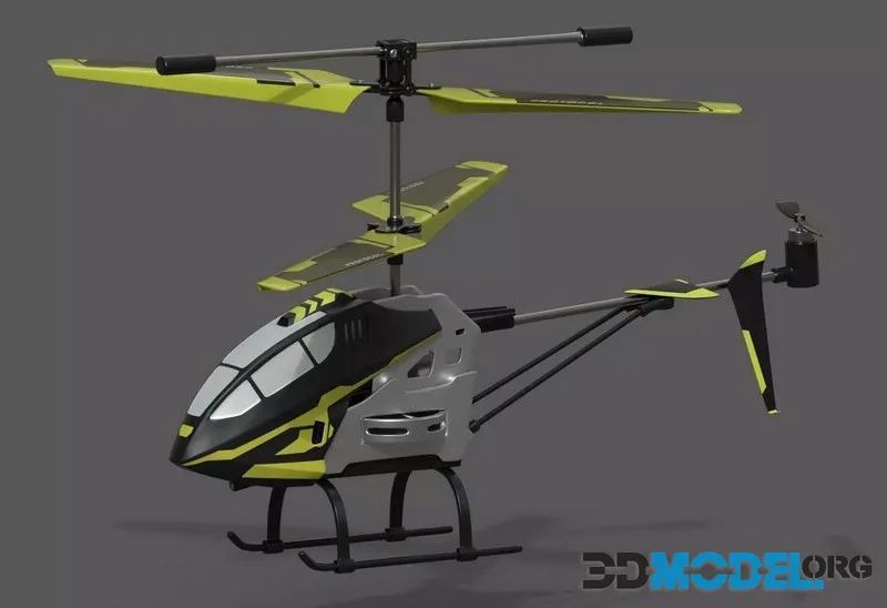 Aviator Helicopter Drone low-poly (PBR)