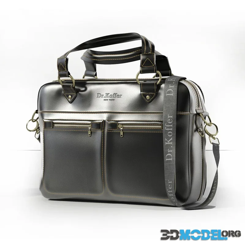 Business Leather Bag Dr.Koffer + suit and shoes