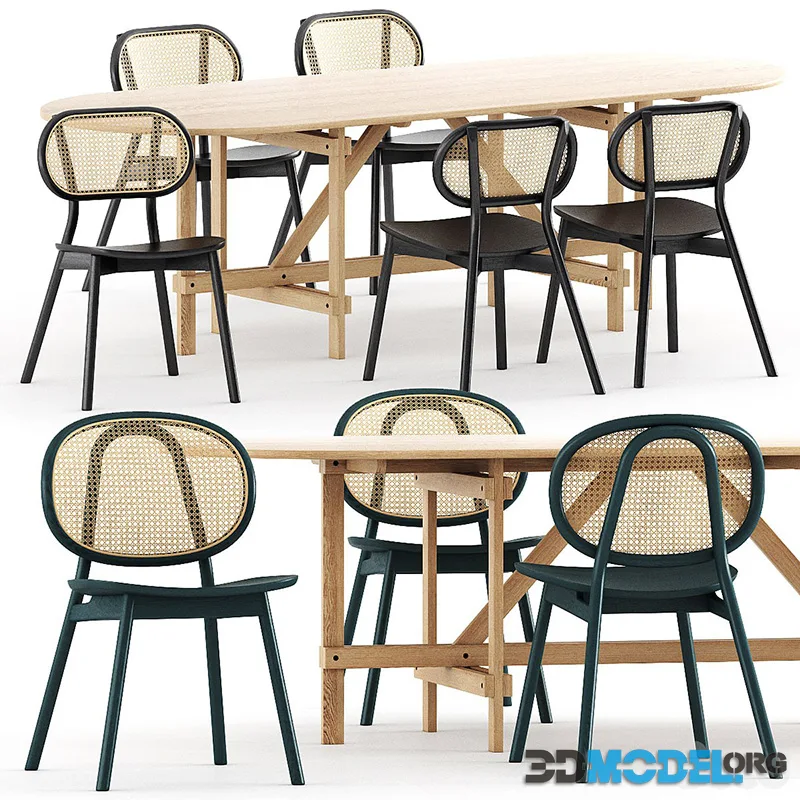 Chair and ARCH Table BRACED FRAME