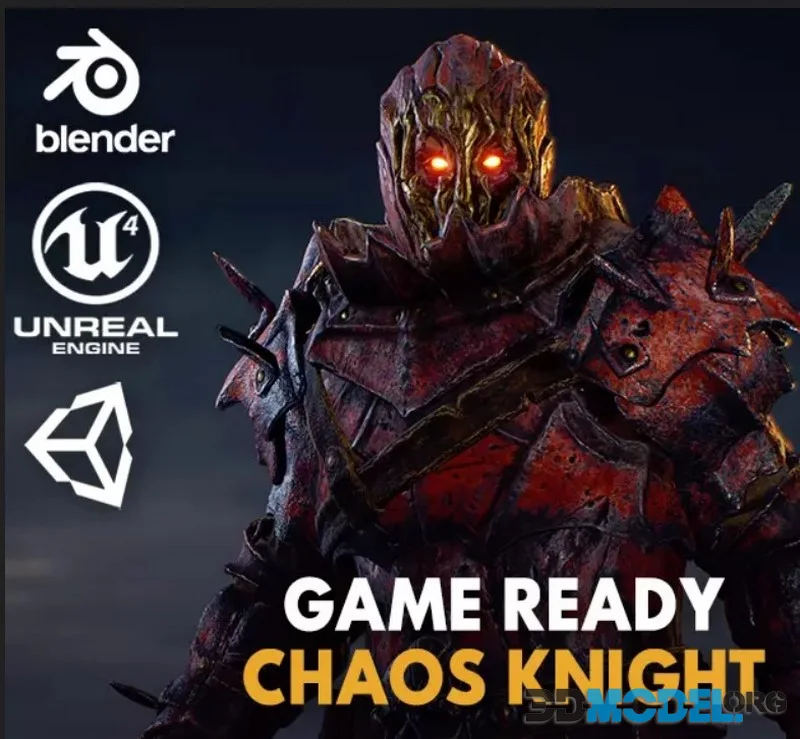 Chaos Knight Game Ready Character low-poly (PBR)