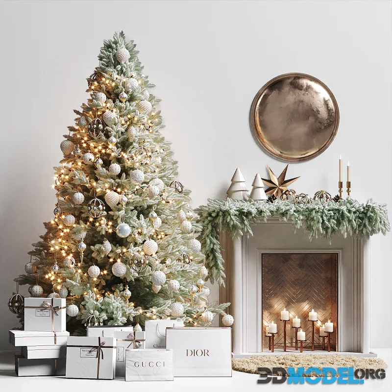 Christmas tree with fireplace 2