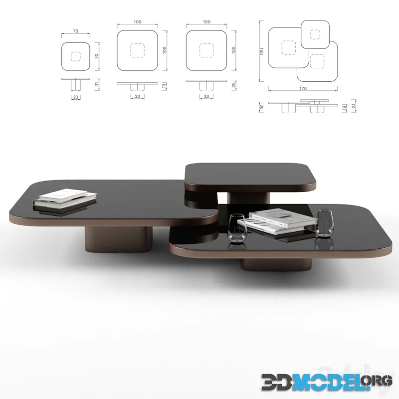 ClassiCon Bow Coffee Table (3 variants)