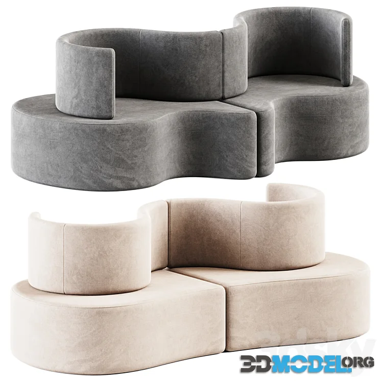 Cloverleaf Sofa by Verpan Curved sofa