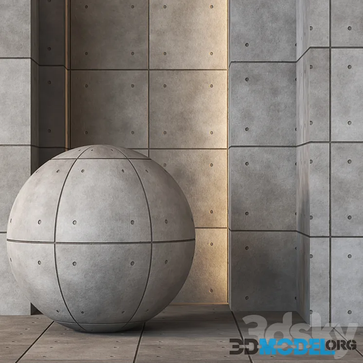 PBR Texture – Concrete Panel Texture 4K – Seamless