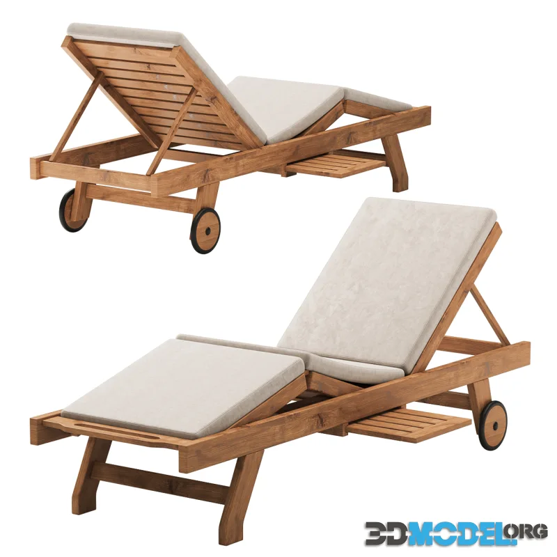 Cyan Teak Furniture – Luxury Sun Lounger with cushion
