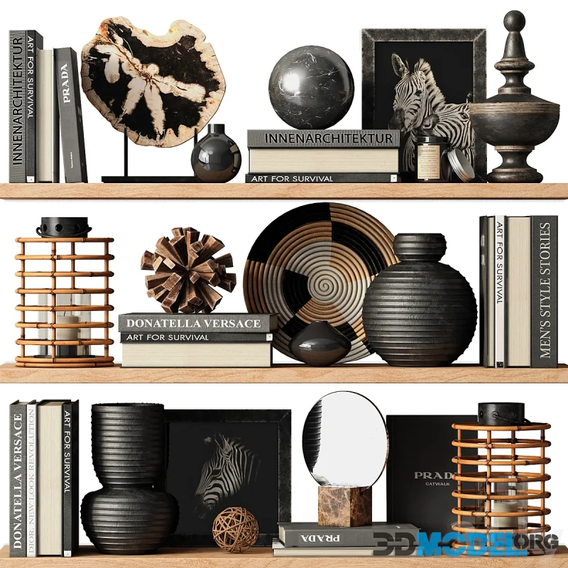 Decor set AFRICA (objects in ethnic style)