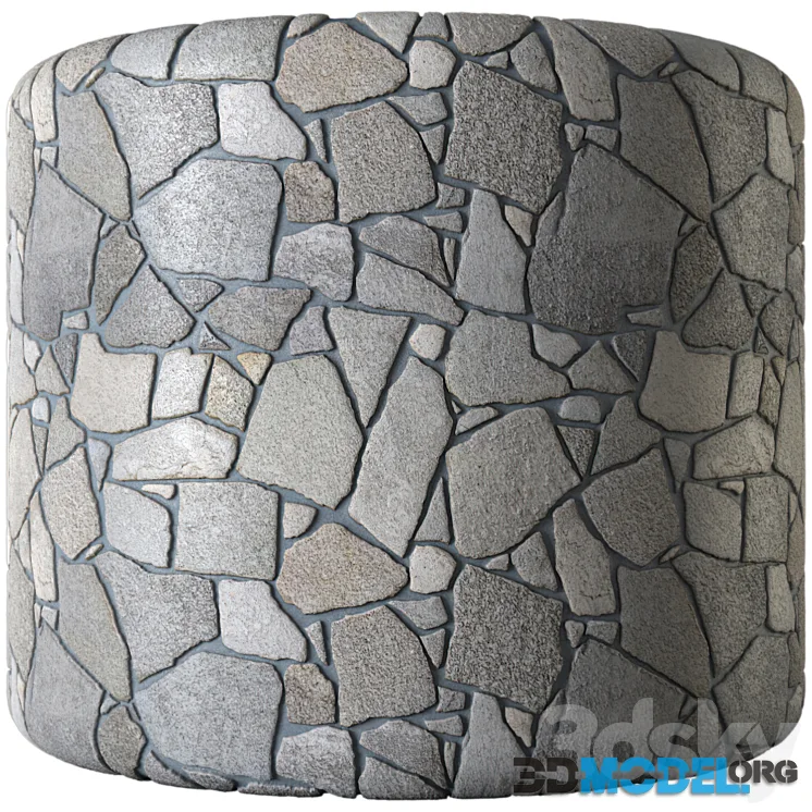 Decorative facing wild rubble stone rock masonry