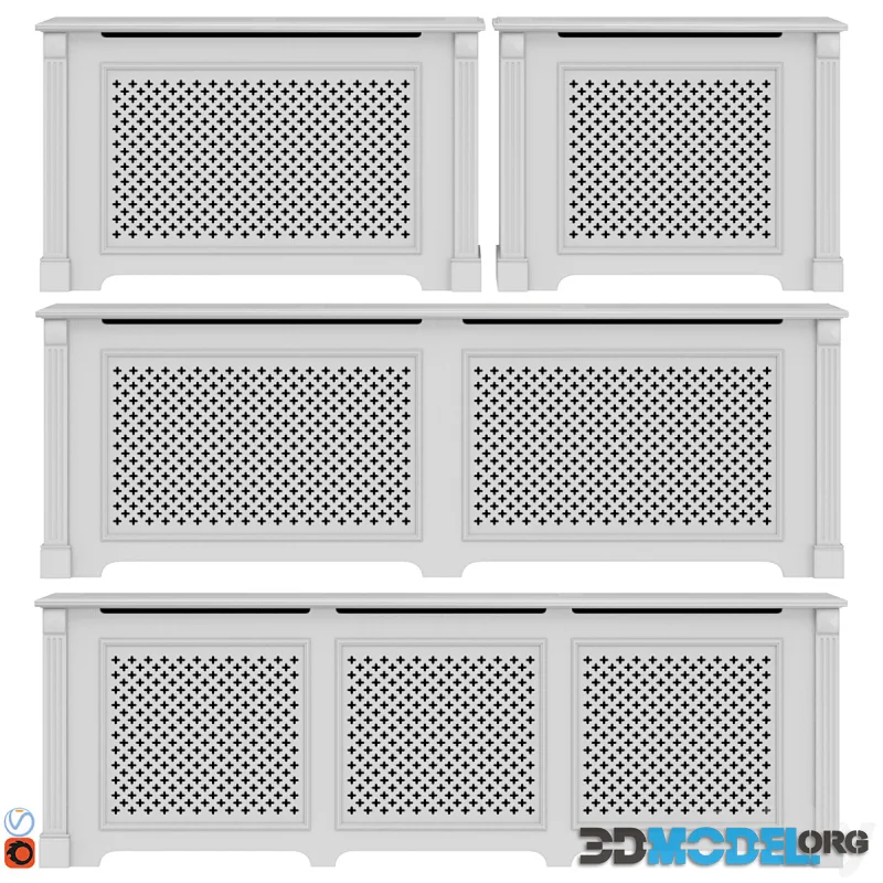 Decorative radiator screen set_07