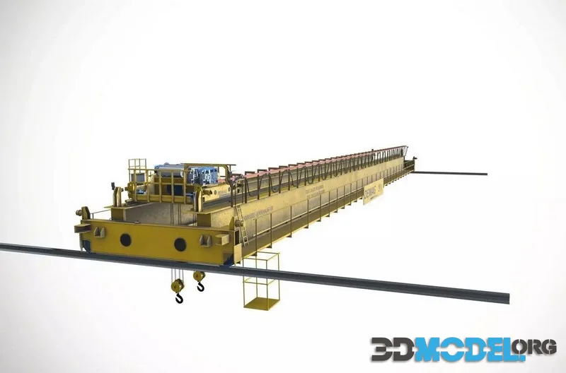 Demag 20 ton EOT Cranes Hoists low-poly (PBR)