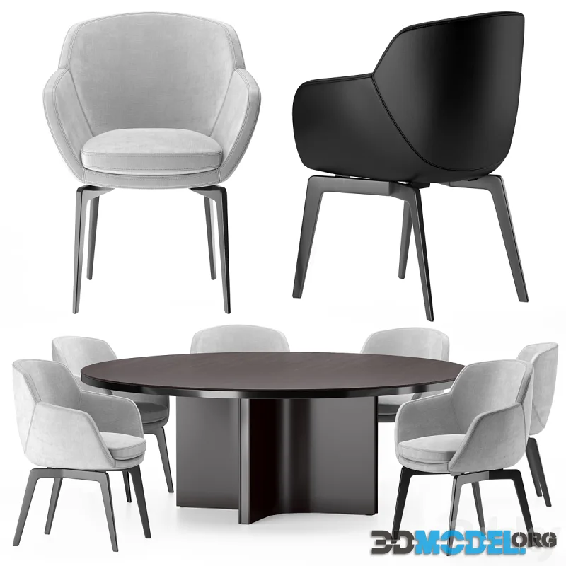 dining chair Minotti Belt & Marvin table 2021 collection