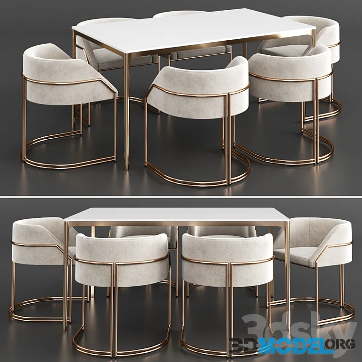 Dinning set 8 (West Elm Canto Dining Table, GIOPAGANI chair DEJA VU)