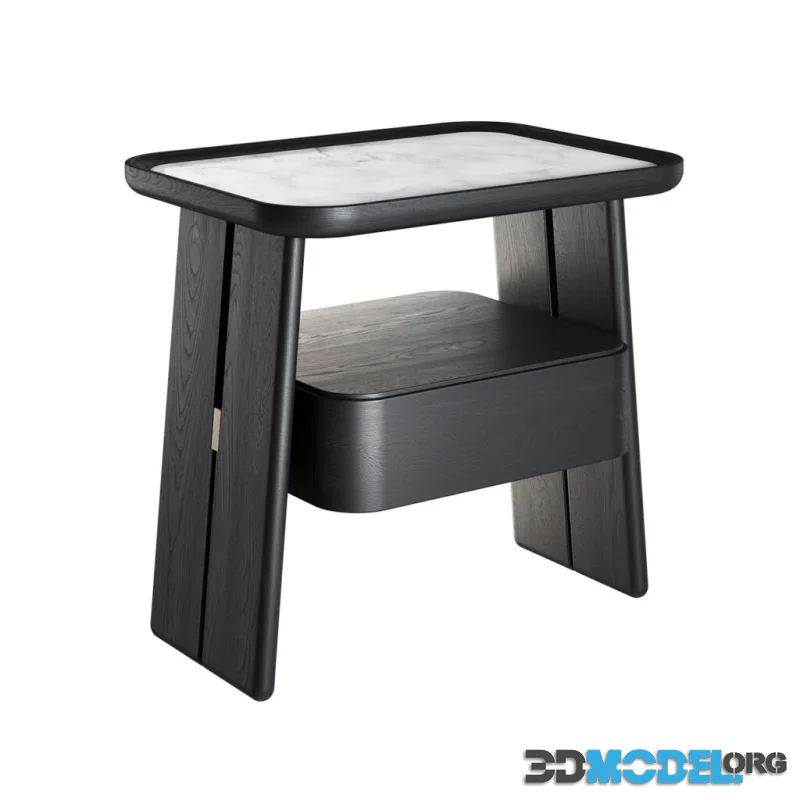 Duo Bedside Table by Poltrona Frau