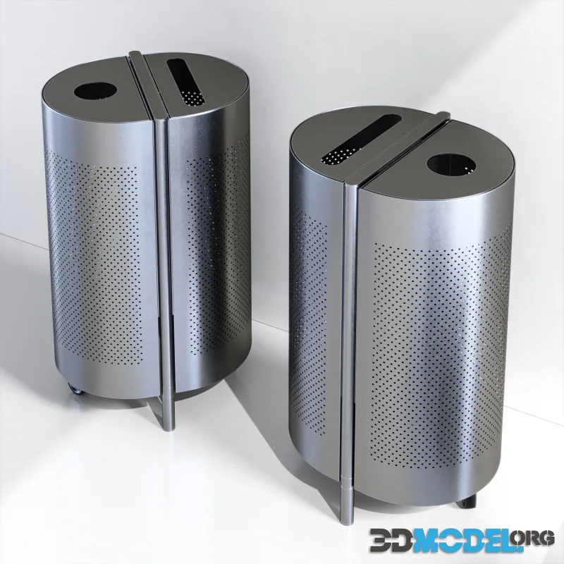 Duo recycling bin by Materia