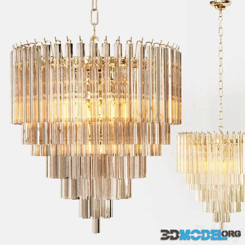Eichholtz CHANDELIER NOVA biege glass