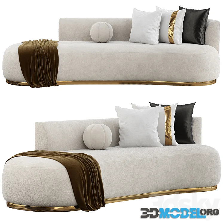 Ella – Ivory – Boucle Chaise Lounge
