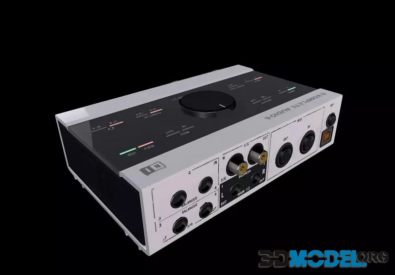 3D Model – External Sound Card Native Instruments Komplete Audio 6 (PBR)