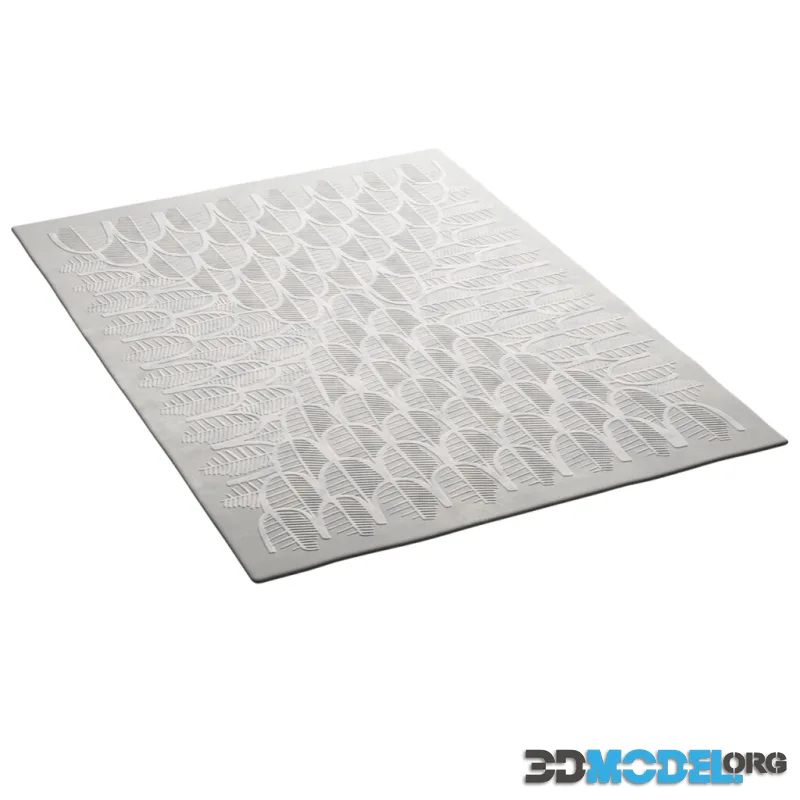 Feathers Off White Rug by Feyyn