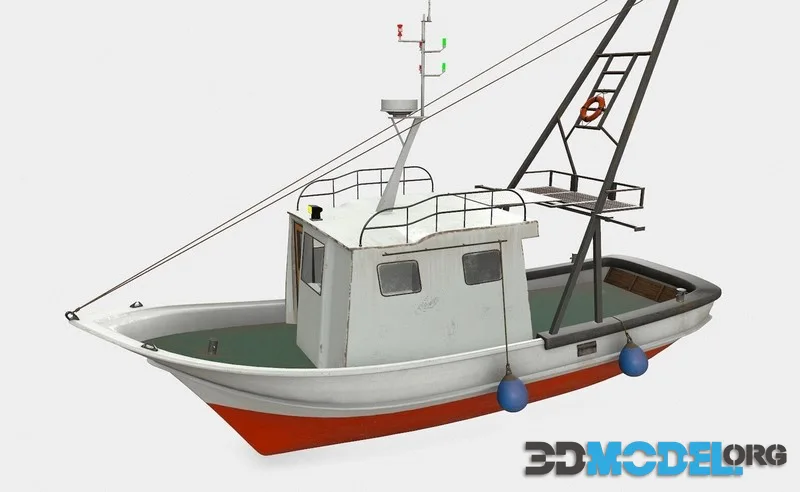 Fishing Boat low-poly 333 (PBR)