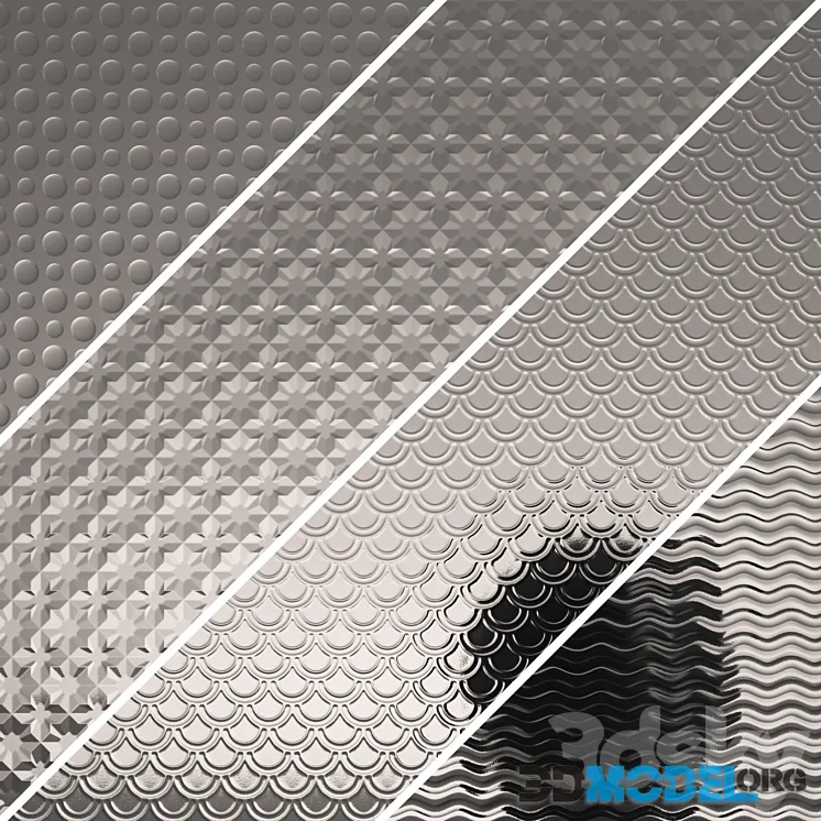 Fluted glass Set 09