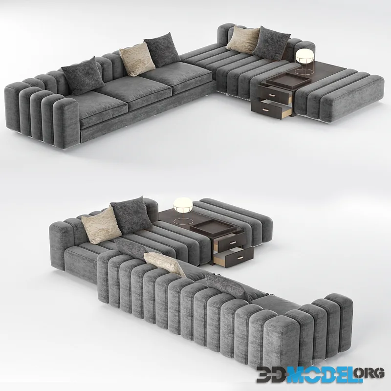 Freeman Corner Sofa System (grey)