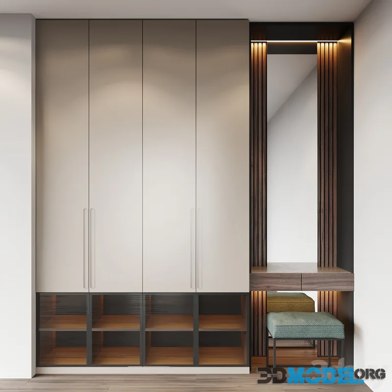 Furniture composition 11 (W 2400 x H 2650 x D 460 mm)