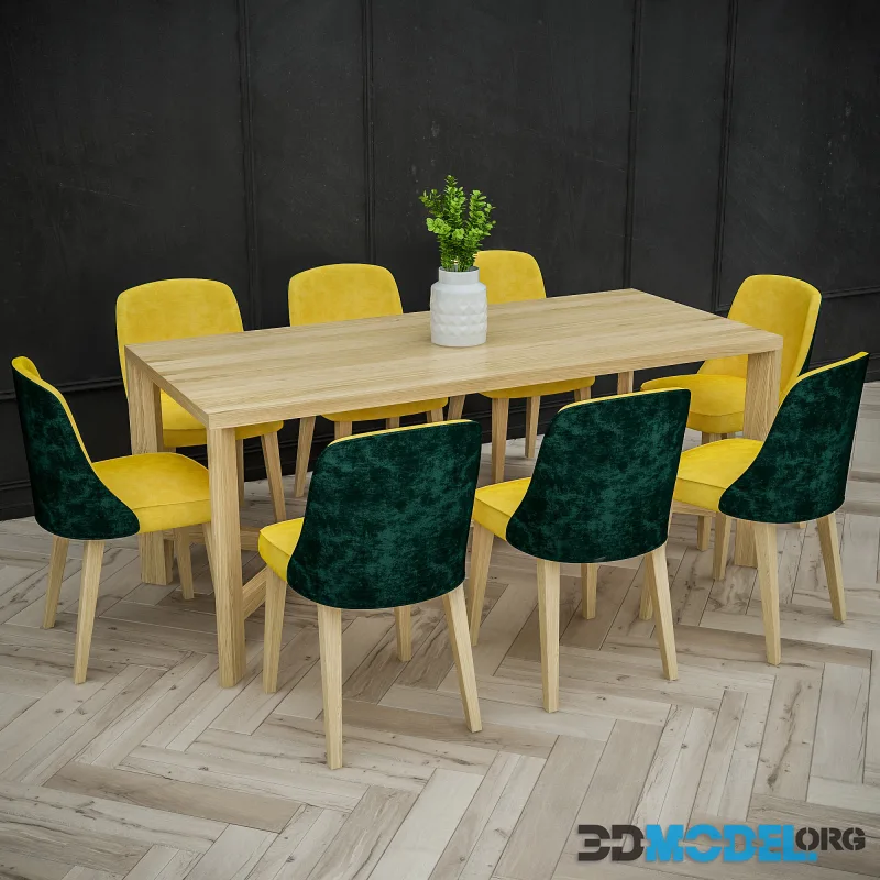 Furniture set, chairs and table