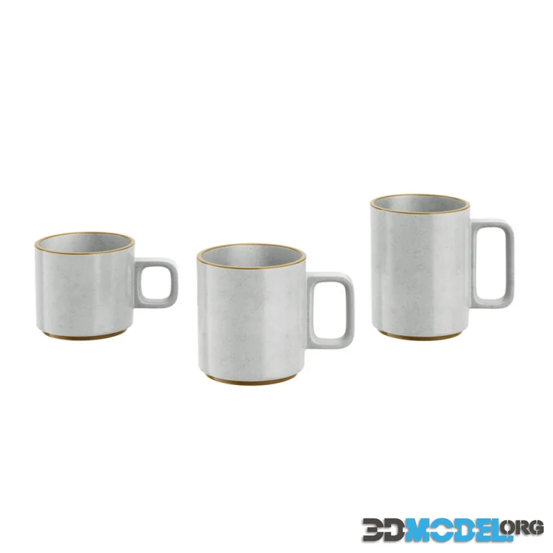Gray Porcelain Mug Cup by Hasami Porcelain