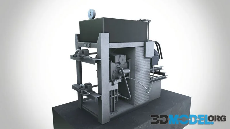 Heavy Duty Motor Setup low-poly (PBR)