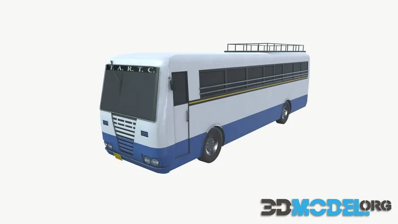 Indian Bus low-poly (PBR)