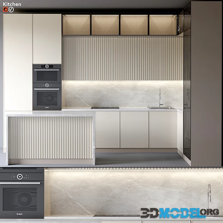 Kitchen 002 modern style with BOSCH