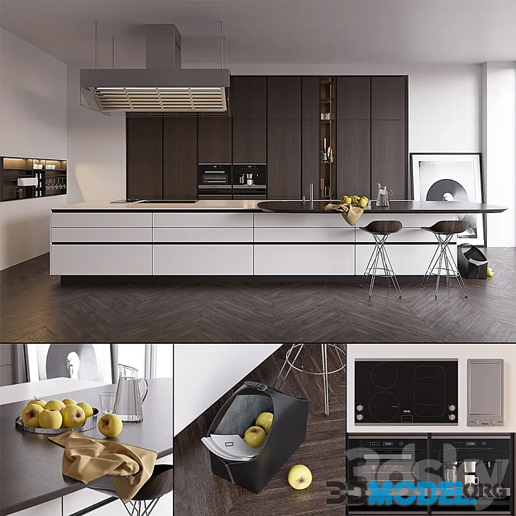 Kitchen Poliform Varenna Twelve with apples