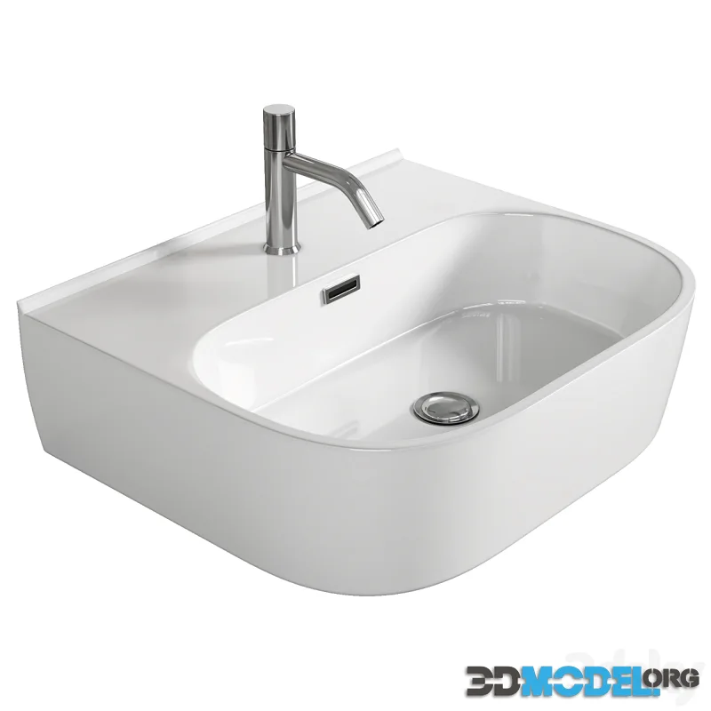 Lavabo sospeso lavandino da appoggio Synthesis 50 Olympia