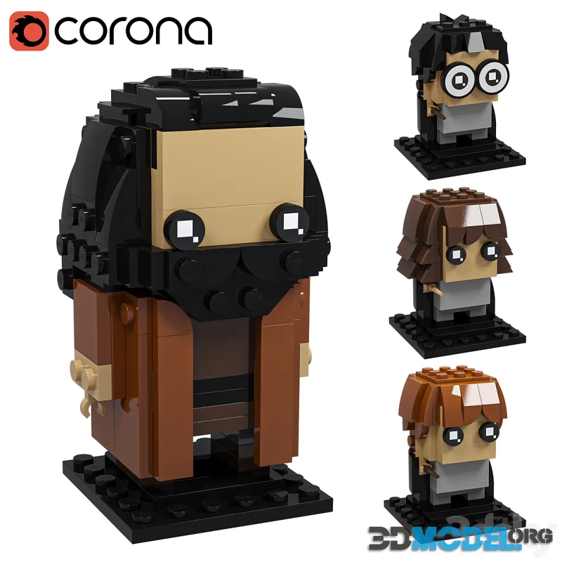 Lego Hagrid Garri Germiona Ron
