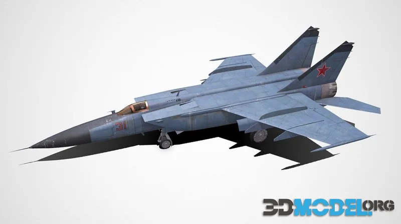 Mikoyan-Gurevich MiG-25 Low-poly (PBR)