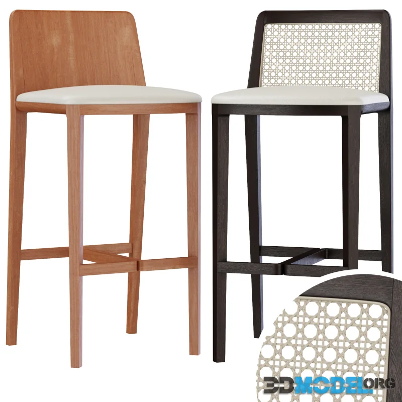 Minimal style bar stool by Adolini + Simonini