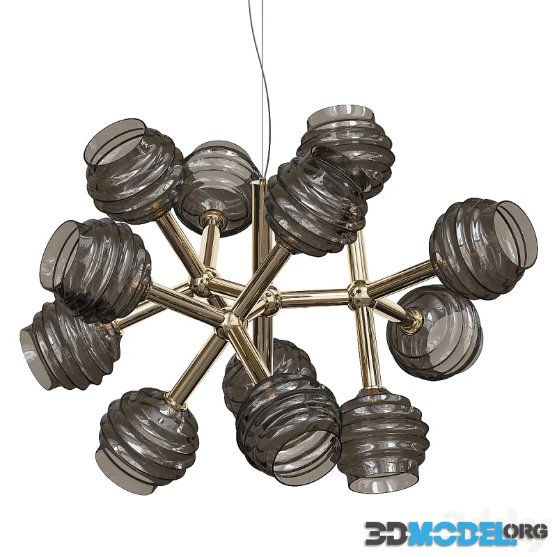 Molecule Pendant with Beehive Glass