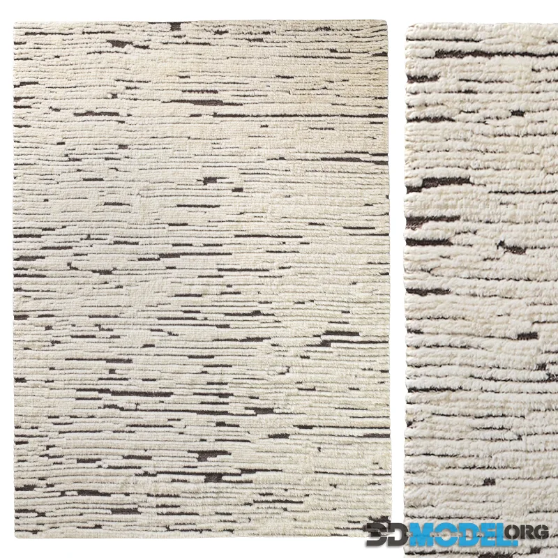MORSE WOOL RUG Ivory Charcoal