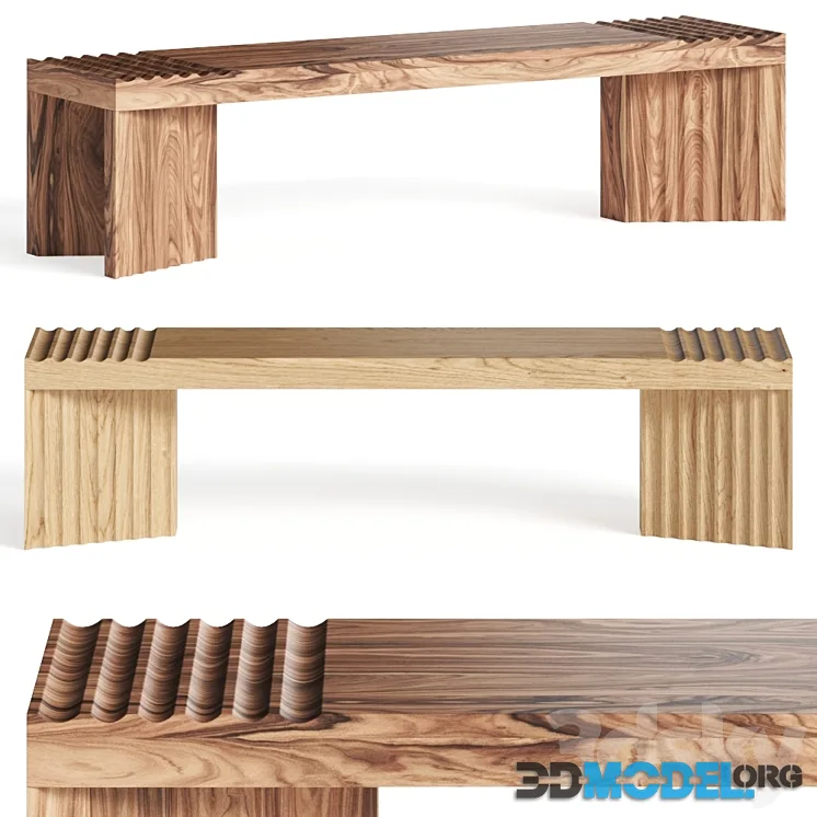 Okha Frequency Wooden Bench